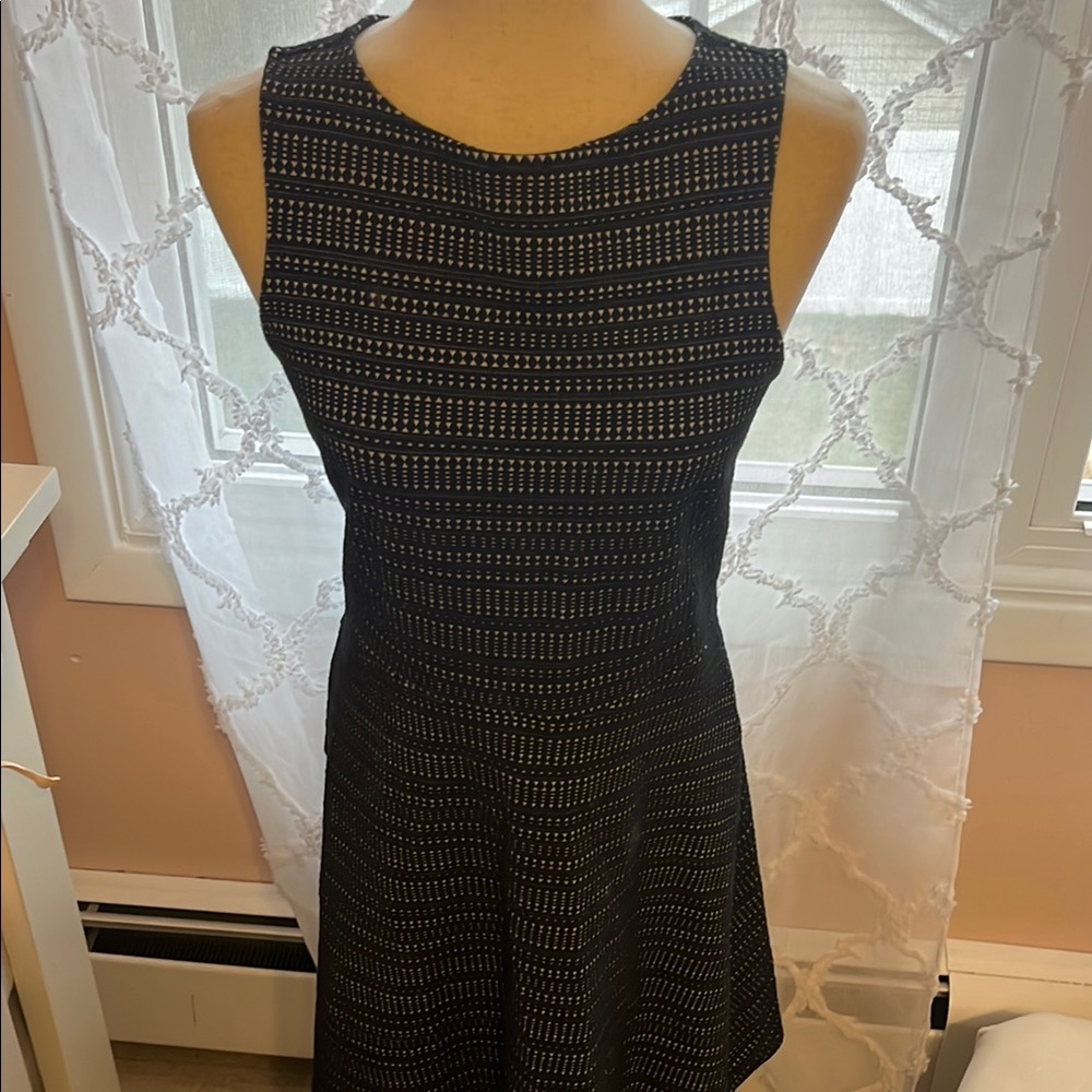 Black and White Striped Sleeveless Dress